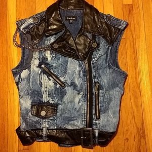 Vintage Bebe Rocker Punk Denim Vest M